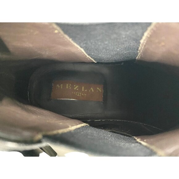 Mezlan Mens Chelsea Ankle Boots Size 11.5 M Shoe Black Leather Pull On Stretch - Picture 8 of 14